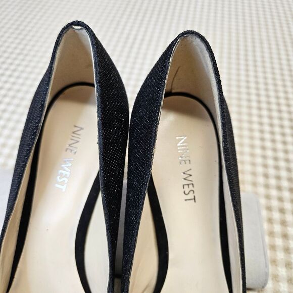Nine West Tatin – Village Shoe Inn Nine West Seespoto Black Textured Mini Dot Leather Dress Stiletto 4 inch Heels
